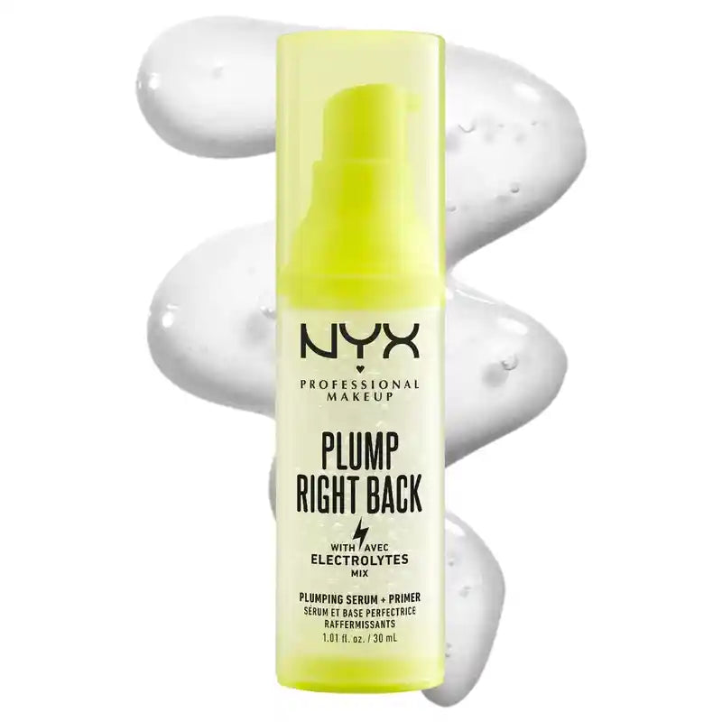 Nyx Plump Right Back Primer & Serum. Ácido hialurónico. Vitaminas Múltiplas, 30 ml