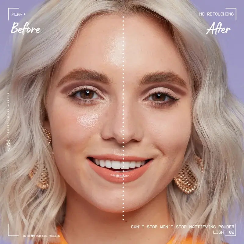 Nyx Professional Pó Matificante Can'T Stop Won'T Stop Sombra 02 Luz , 6 gr