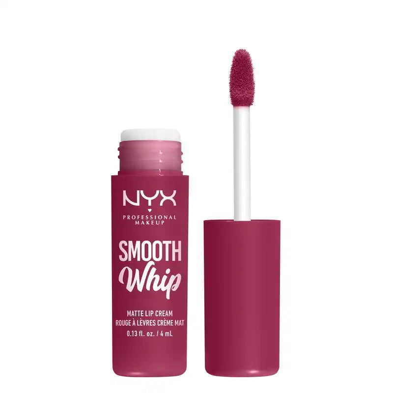 Nyx Smooth Whip Matte Lip Cream, Batom Líquido Cremoso, Matte, Sombra Fuzzy Slippers 08 , 4 ml