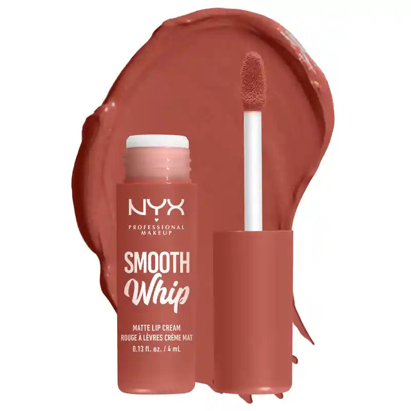 Nyx Smooth Whip Matte Lip Cream, Batom Líquido Cremoso, Matte, Sombra Kitty Belly , 4 ml