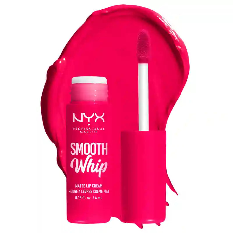 Nyx Smooth Whip Matte Lip Cream, Batom Líquido Cremoso, Matte, Sombra Pillow Fight , 4 ml