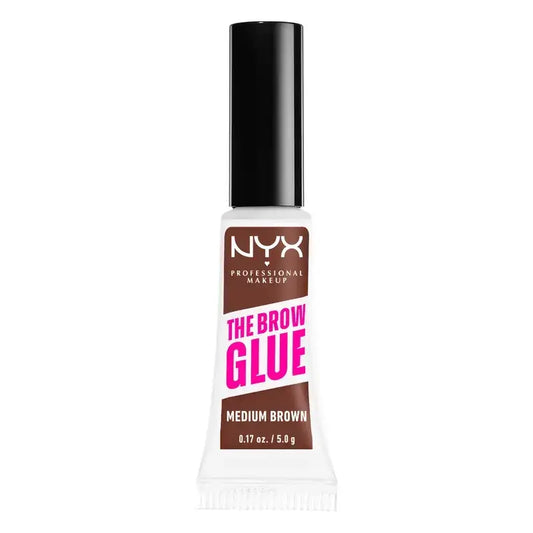 Nyx The Brow Glue, Gel para Sobrancelhas de Longa Duração, Tom 02 Castanho Médio , 5 gr