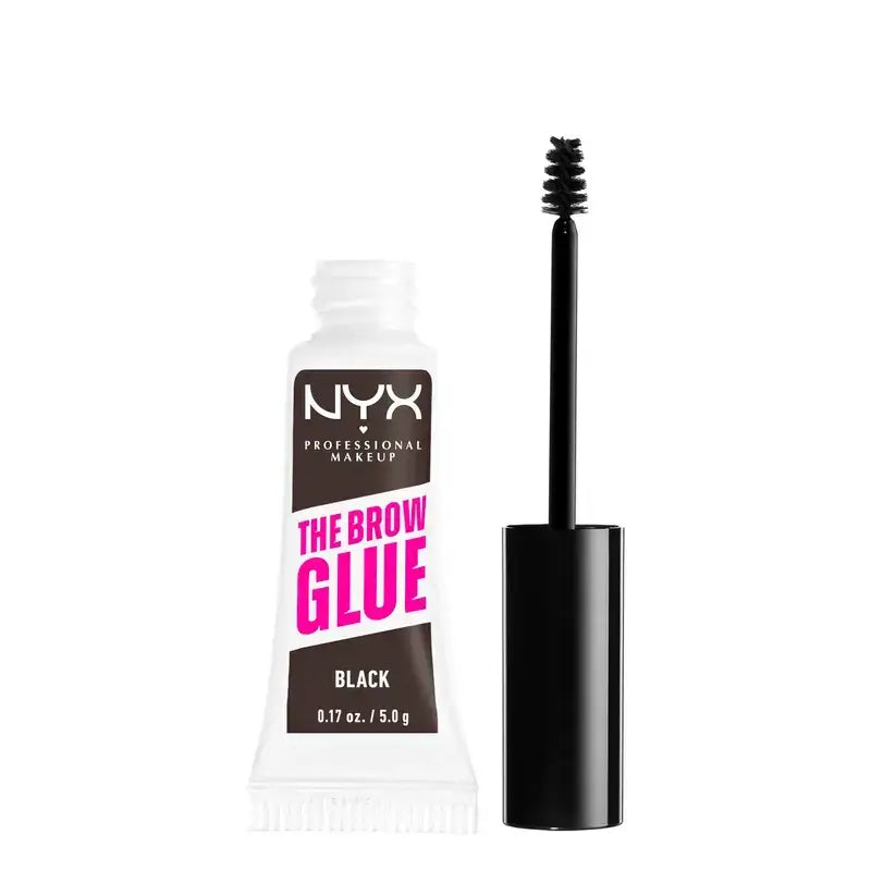 Nyx The Brow Glue, Gel de Cola para Sobrancelhas de Longa Duração, Sombra Preto Castanho , 5 g
