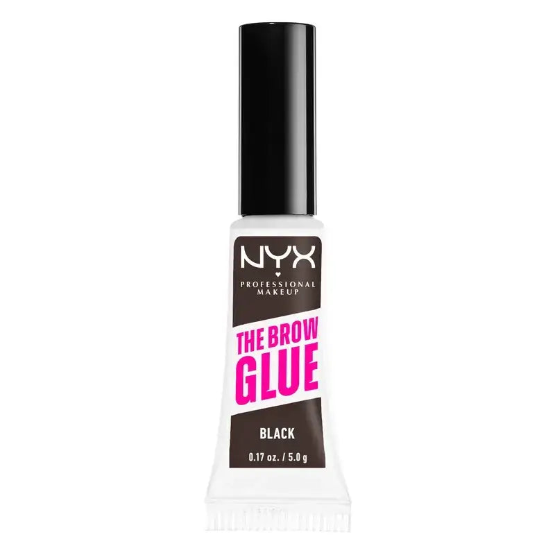 Nyx The Brow Glue, Gel de Cola para Sobrancelhas de Longa Duração, Sombra Preto Castanho , 5 g