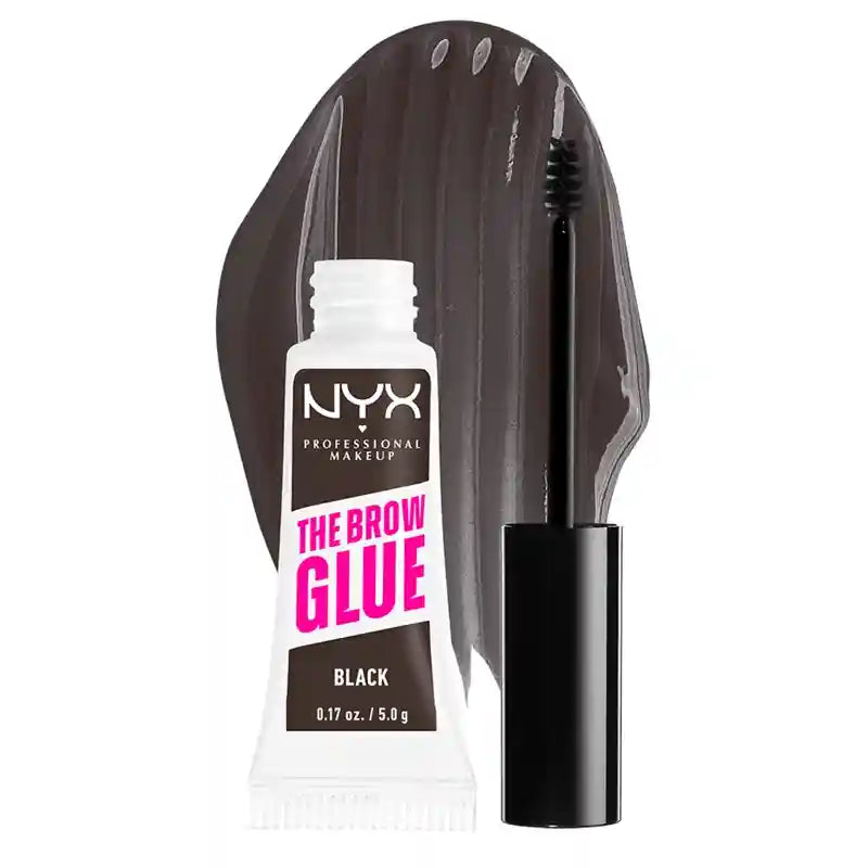 Nyx The Brow Glue, Gel de Cola para Sobrancelhas de Longa Duração, Sombra Preto Castanho , 5 g