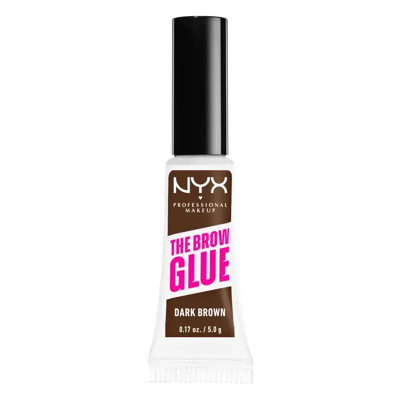 Nyx The Brow Glue, Gel para Sobrancelhas de Longa Duração, Tom 03 Castanho Escuro , 5 gr