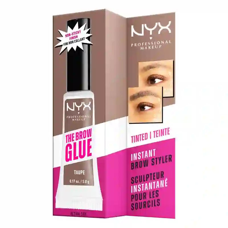 Nyx The Brow Glue, Gel para Sobrancelhas de Longa Duração, Tonalidade Taupe 02 , 5 g