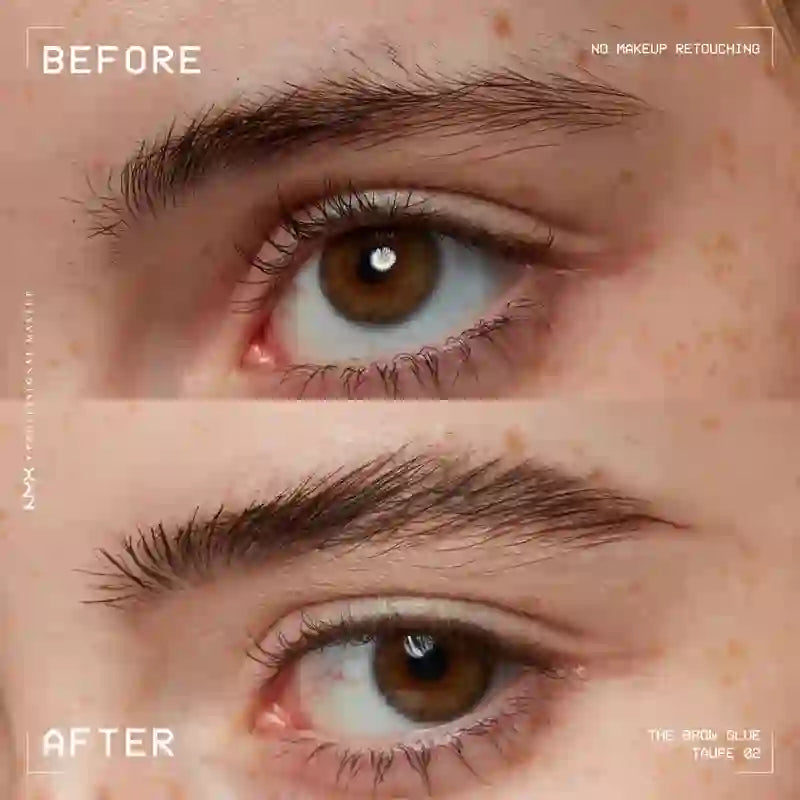 Nyx The Brow Glue, Gel para Sobrancelhas de Longa Duração, Tonalidade Taupe 02 , 5 g