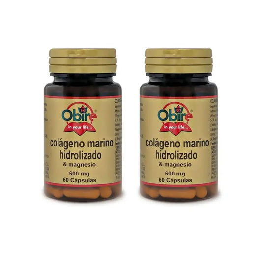 Obire Colagénio Marinho + Magnésio , 2X60 Cápsulas
