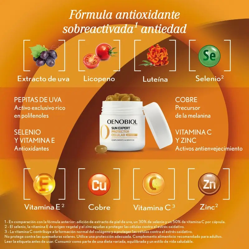 Oenobiol Sun Expert Anti-Ageing Self-Tanner, 30 caps
