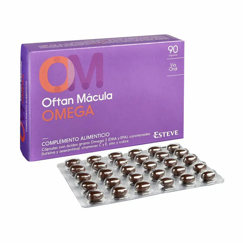 Oftan Macula Omega Suplemento alimentar, 90 Cápsulas