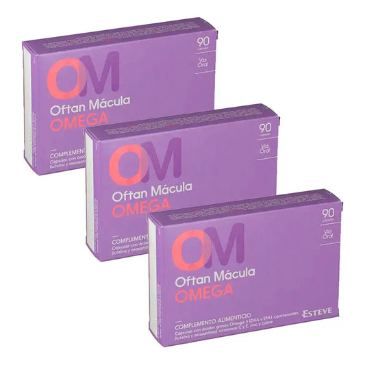Suplemento alimentar Oftan Macula Omega, 3 x 90 cápsulas
