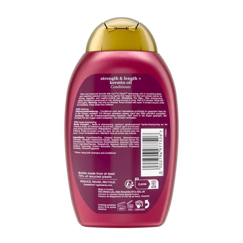 OGX Óleo de Queratina Condicionador, Cabelo Frágil, 385 ml