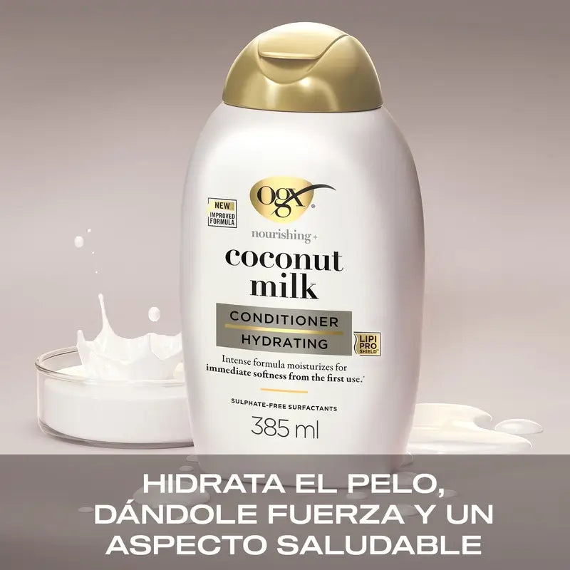 OGX Condicionador Leite de Coco, Cabelos Secos, 385 ml