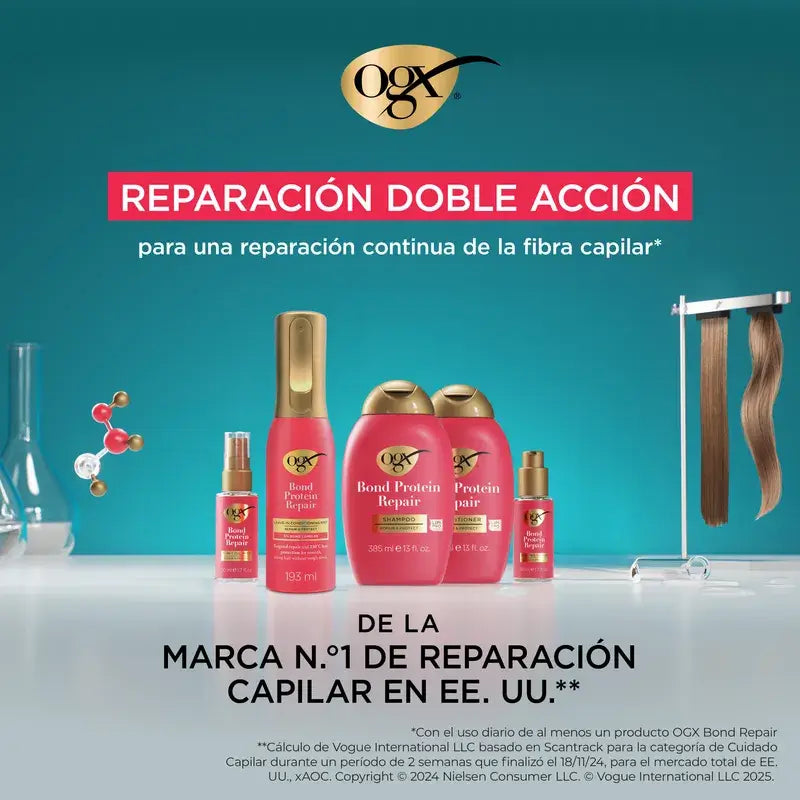 Ogx Bond Repair Leave-In Conditioner, Spray de Proteção Térmica, Reparação do Cabelo, 193 Ml