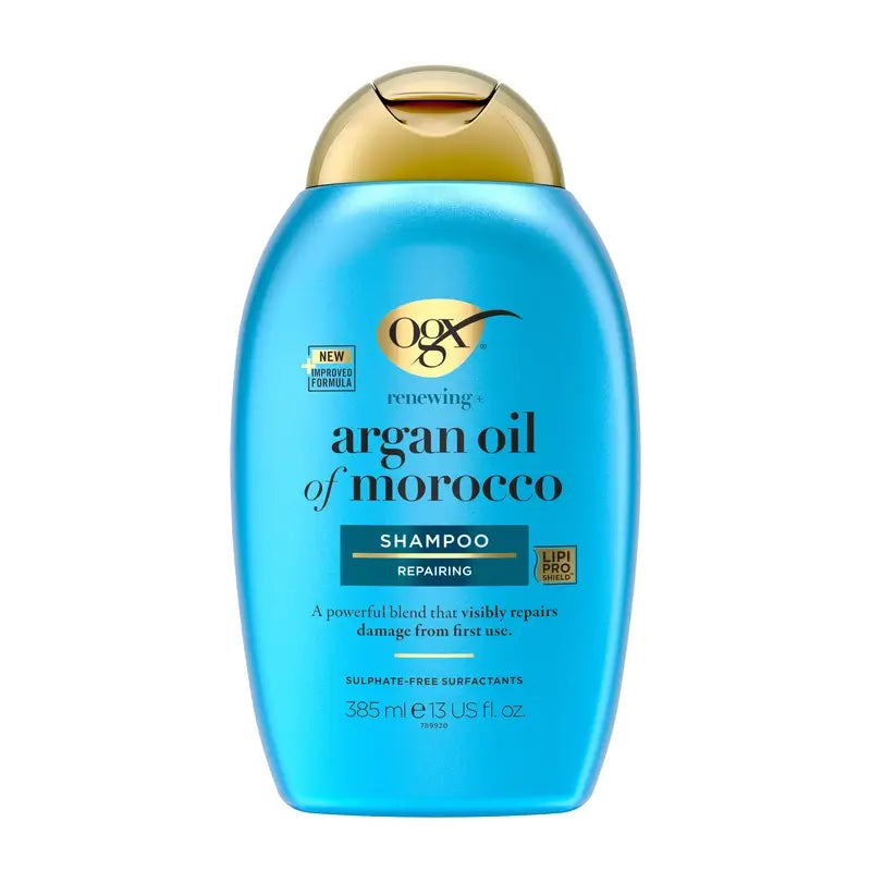 OGX Champô Óleo de Argan Marroquino, Cabelos Secos e Danificados, 385 ml