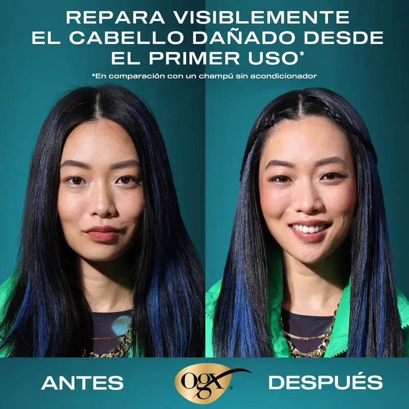 OGX Champô Óleo de Argan Marroquino, Cabelos Secos e Danificados, 385 ml