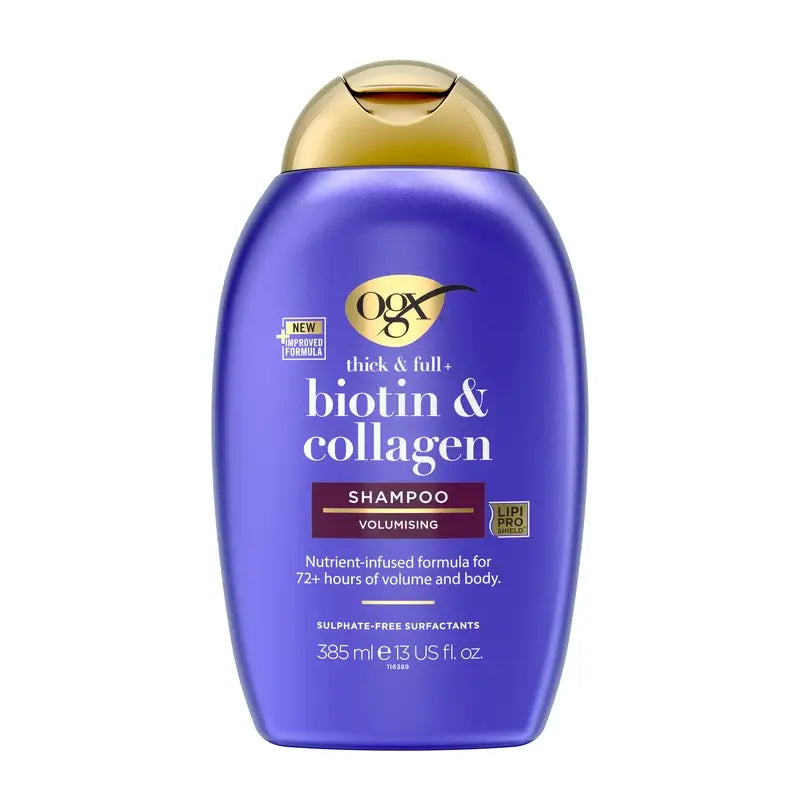 OGX Champô Biotina & Colagénio, Cabelo Fino, 385 ml