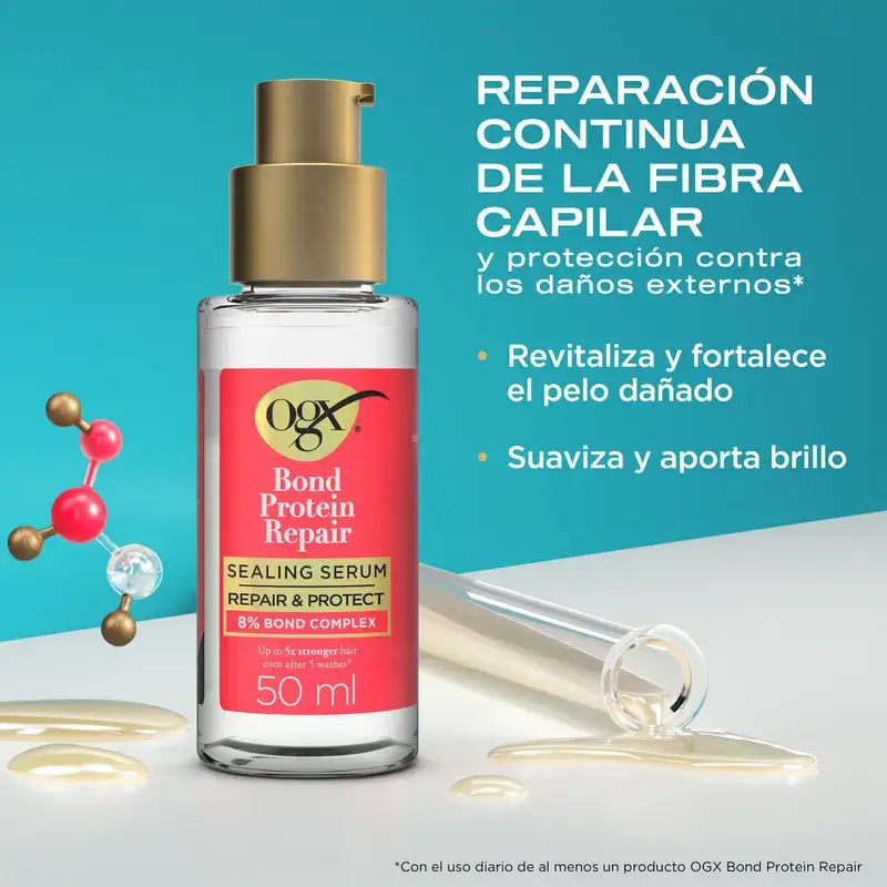 Ogx Bond Repair Sealing Serum, Sérum Reparador do Cabelo, Tratamento do Cabelo, 50 Ml
