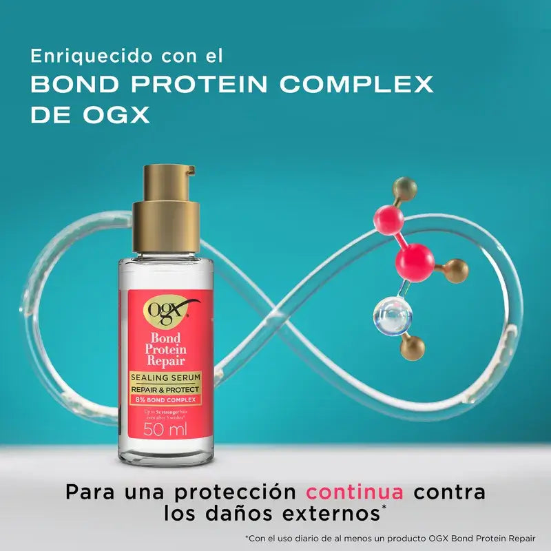 Ogx Bond Repair Sealing Serum, Sérum Reparador do Cabelo, Tratamento do Cabelo, 50 Ml