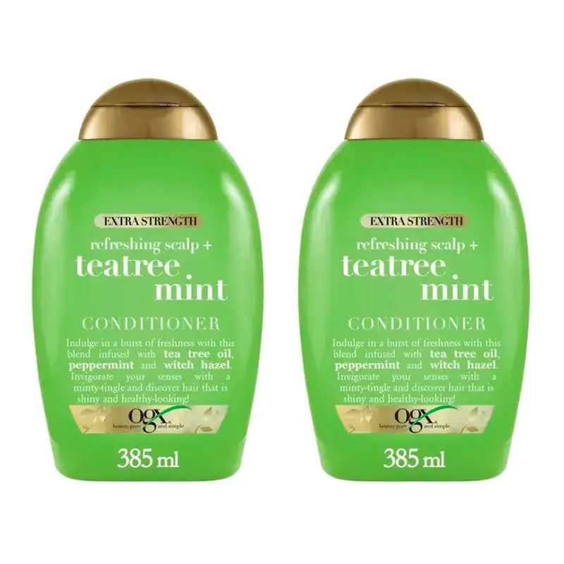 Ogx Ttx-Teatree Menta Extra, Embalagem 2 x 385 ml