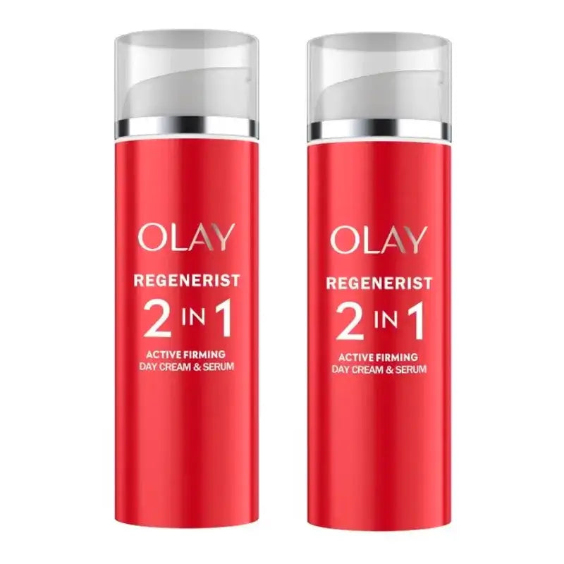 Olay Regenerist 2 em 1 Active Firming Day Cream & Firming Serum, embalagem de 2 x 50 ml