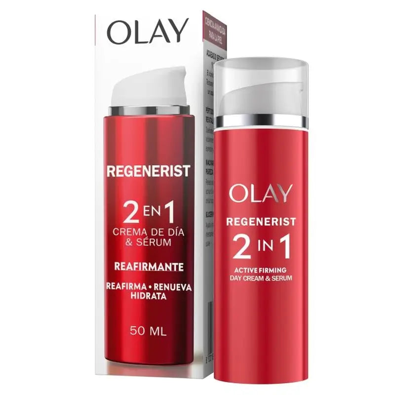 Olay Regenerist 2 em 1 Creme de Dia Refirmante Ativo e Sérum Refirmante, 50 ml