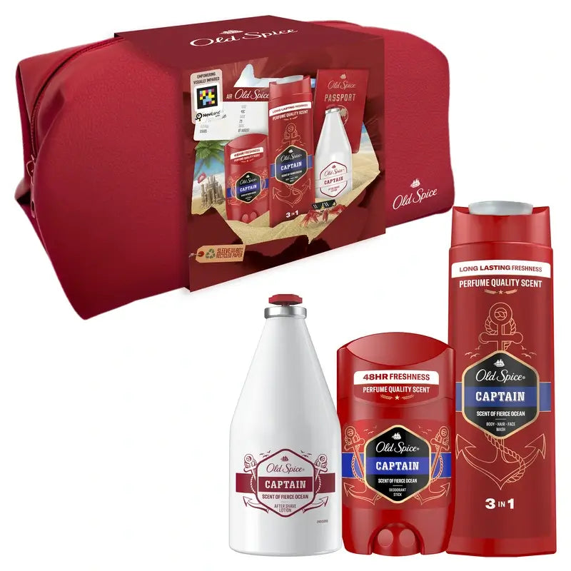 Conjunto de oferta Old Spice Captain Traveller com gel de duche