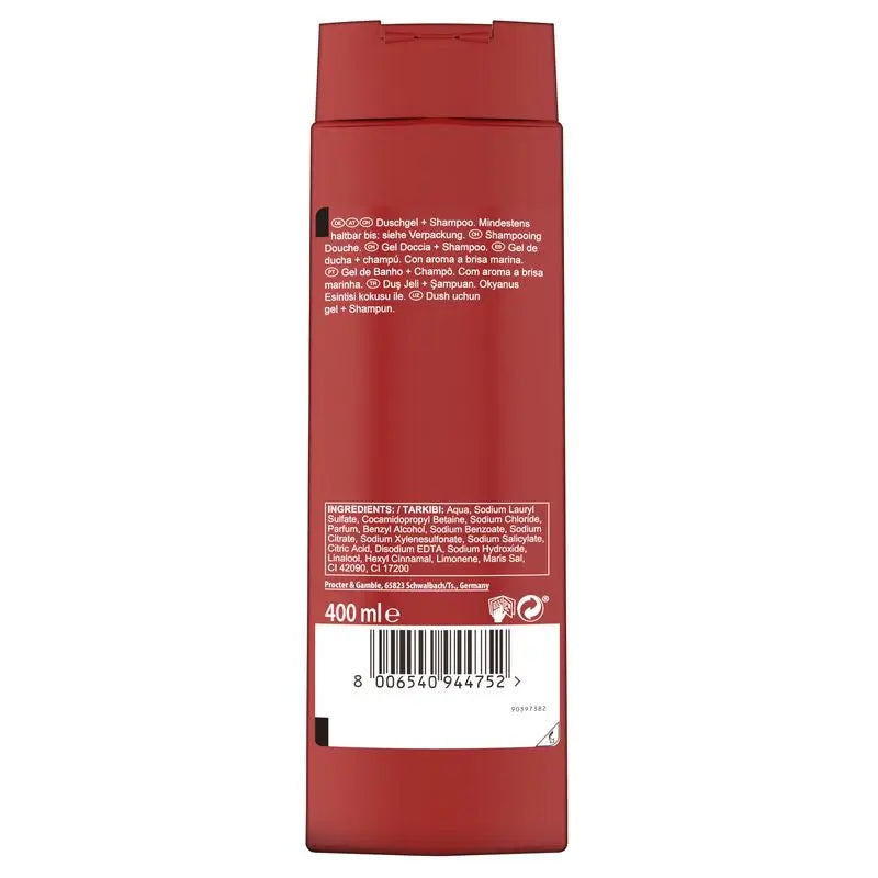 Gel de Duche e Champô Old Spice Deep Sea 400Ml