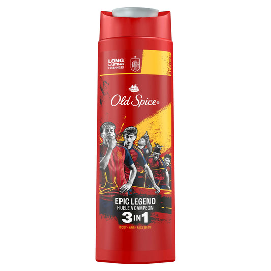 Old Spice Gel de Banho 3 em 1 Edição Limitada Seleção Espanhola, 400 ml