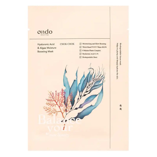 Ondo Beauty 36.5 Máscara Chok-Chok Hidratante com Ácido Hialurónico e Algas, 25 gr