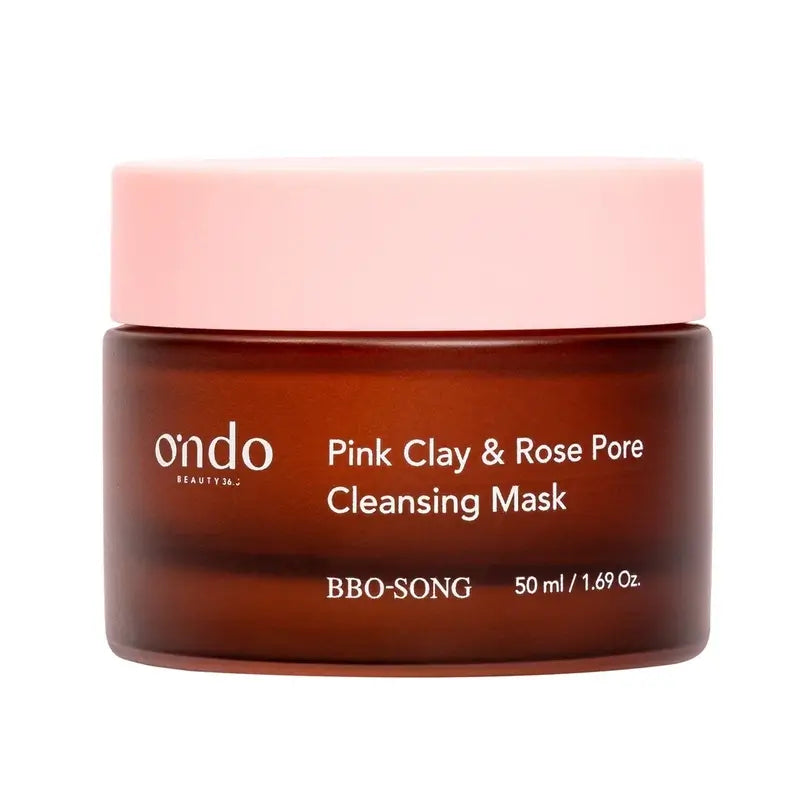 Ondo Beauty 36.5 Máscara de limpeza de poros de argila rosa e rosa Bbo-Song, 50 ml