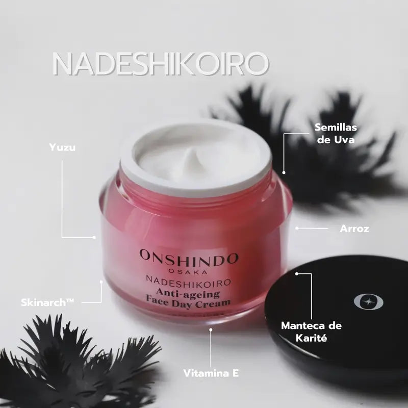 Onshindo Osaka Nadeshikoiro Creme de Dia Anti-Idade para peles normais e mistas, 50 ml