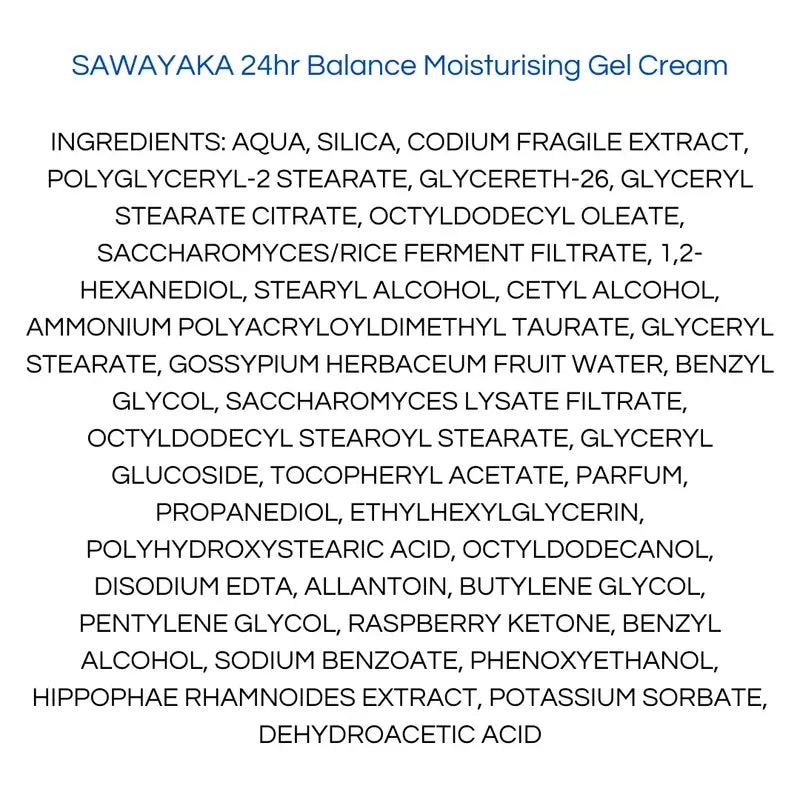 Onshindo Osaka Sawayaka Creme Gel Hidratante 24Hr, 50 ml