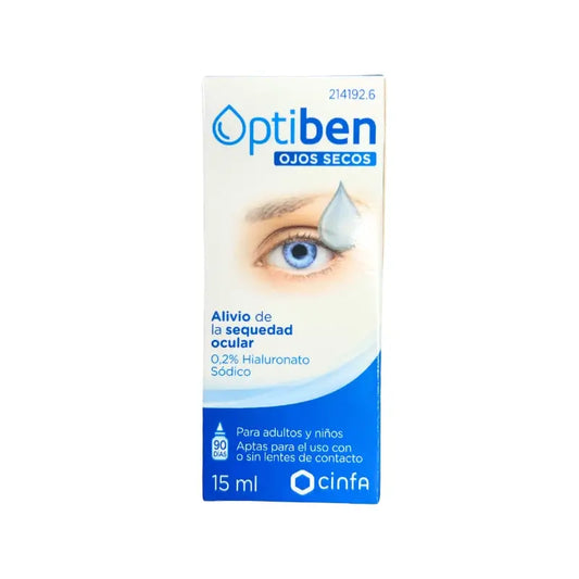 Optiben Dry Eye Drops Olhos Secos, 15 ml