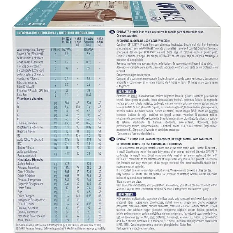 Optifast Protein Plus Batido de Chocolate , 63 g