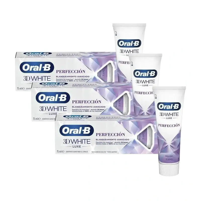 Oral-B 3Dwhite Luxe Perfection Pasta de dentes branqueadora 3X75 Ml