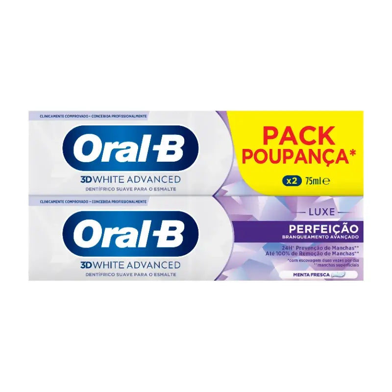 Pasta de dentes Oral-B 3D White Advanced Perfection , 2x75 ml