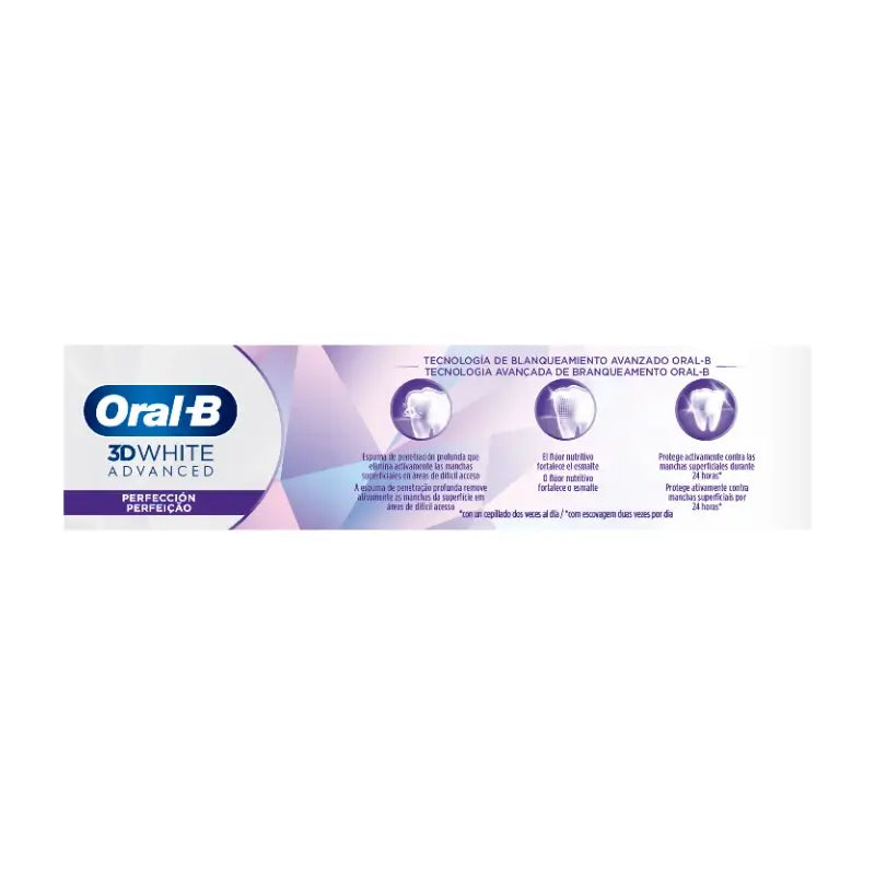 Pasta de dentes Oral-B 3D White Advanced Perfection , 2x75 ml