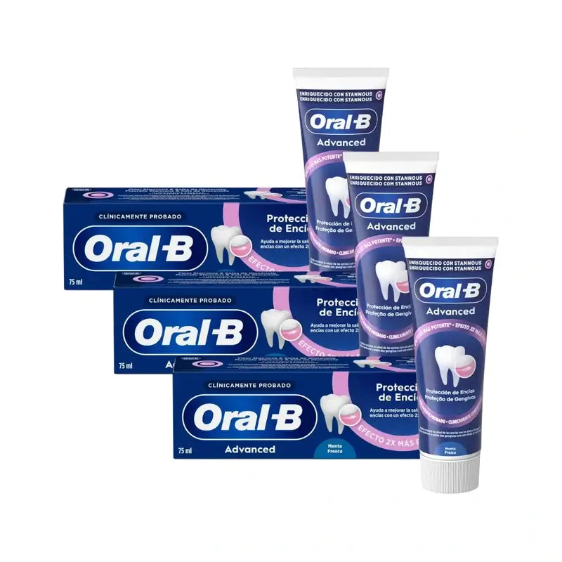 Pasta de dentes Oral-B Advanced Proteção das gengivas Hortelã fresca , 3X75 Ml