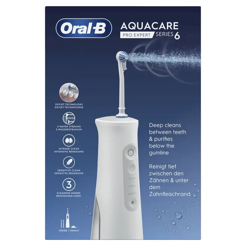 Irrigador de água Oral-B Braun Aquacare 6 com tecnologia Oxyjet