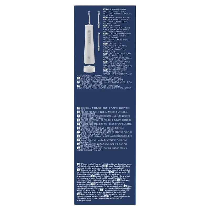 Irrigador de água Oral-B Braun Aquacare 6 com tecnologia Oxyjet