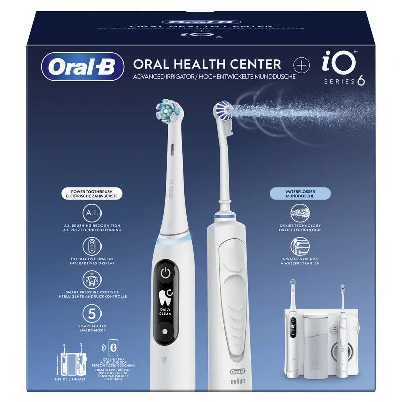 Oral-B Braun Centro Dentário com Irrigador e Escova de Dentes Eléctrica Oral-B iO 6