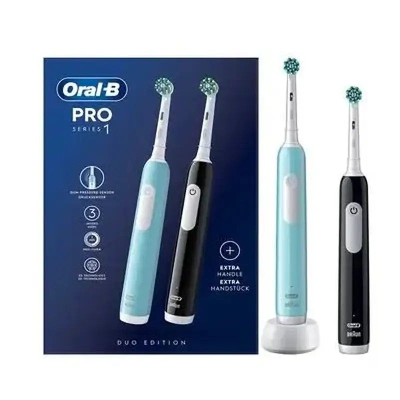 Oral-B Braun Cep. Electric Duplo Pack Pro 1 Preto + Azul