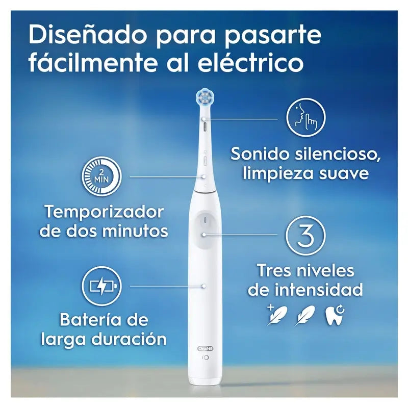 Oral B Braun Escova de dentes eléctrica Io2 White, 2 cabeças de escova, 1 embalagem