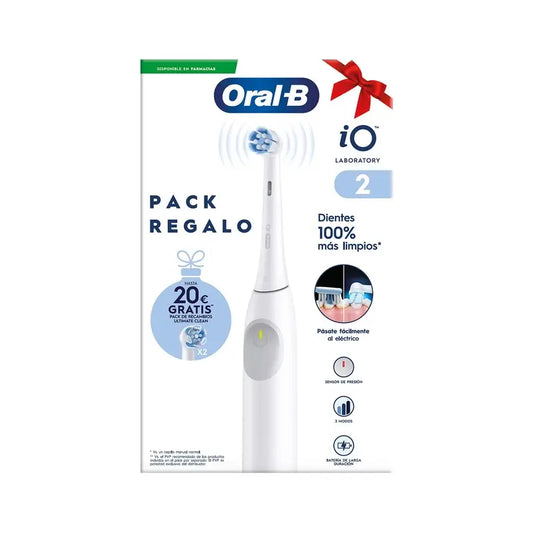 Oral B Braun Escova de dentes eléctrica Io2 White, 2 cabeças de escova, 1 embalagem