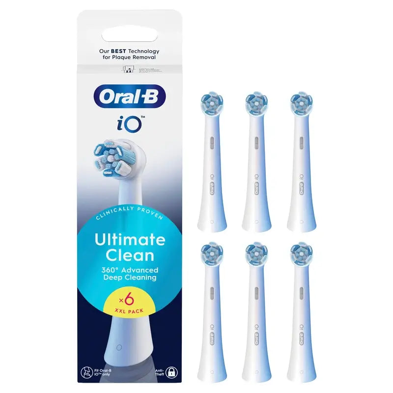 Oral-B Braun iO Ultimate Clean Escovas de substituição, 6 unidades