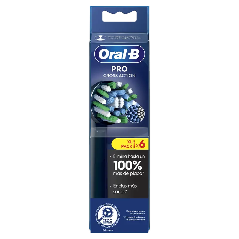 Oral-B Braun Braun Cross Action Rechargeable Toothbrush Refill Black 6 pcs.