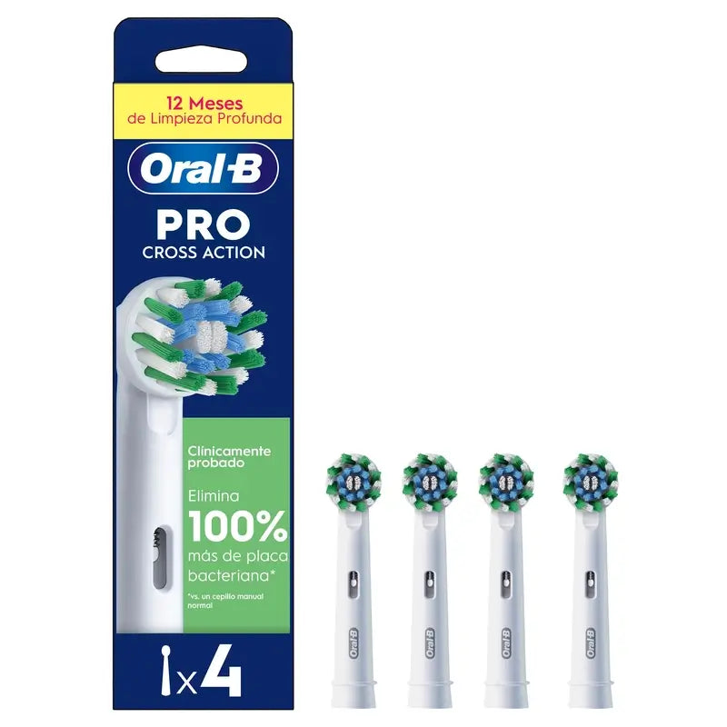 Recarga Oral-B Braun Cross Action, 4 peças.