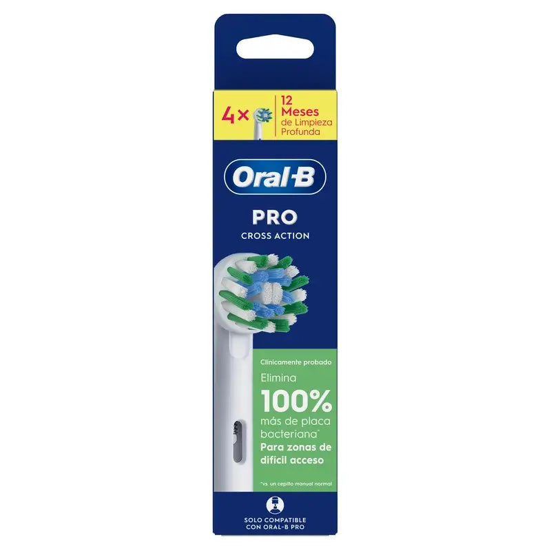 Recarga Oral-B Braun Cross Action, 4 peças.